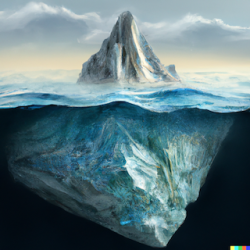 DALL·E 2023-01-24 16.10.14 - renaissance painting of an iceberg under water copy 2